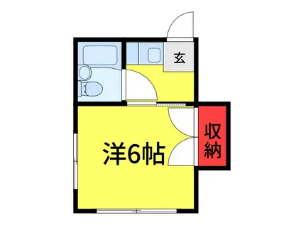 塚田ハイツ(1K/2階)の間取り写真