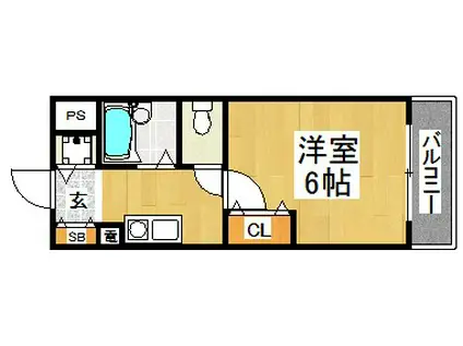 吉川美昌樹マンション(1K/3階)の間取り写真