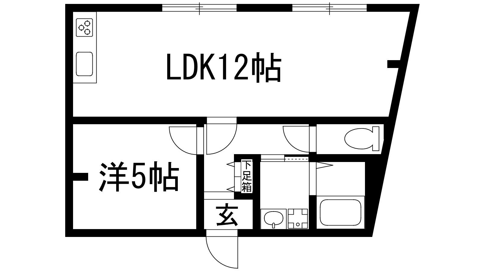 LA VIDA 花屋敷II(1LDK/1階)の間取り写真