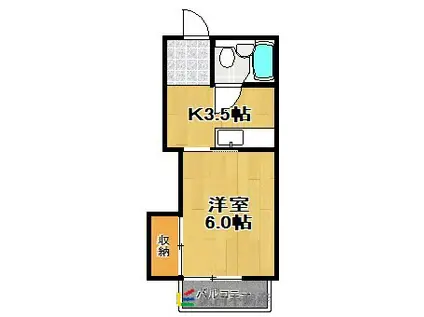 グリーンハイツ川上(1K/2階)の間取り写真