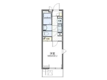 レオネクストレスポワール(1K/1階)の間取り写真