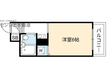 アヴェール京橋(1K/2階)の間取り写真