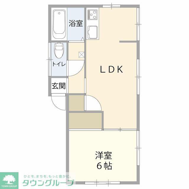 エステートテラスふじみ野(1LDK/2階)の間取り写真