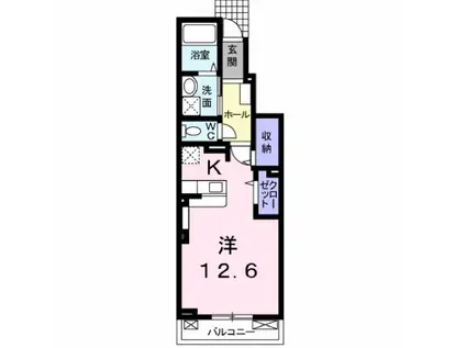 マインド ハート(ワンルーム/1階)の間取り写真