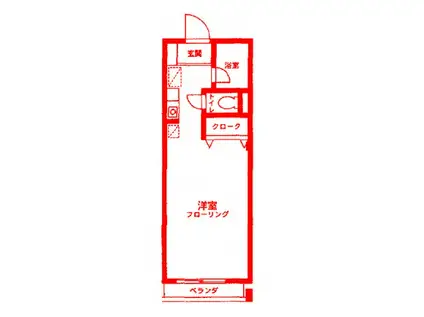 レオンT(ワンルーム/3階)の間取り写真