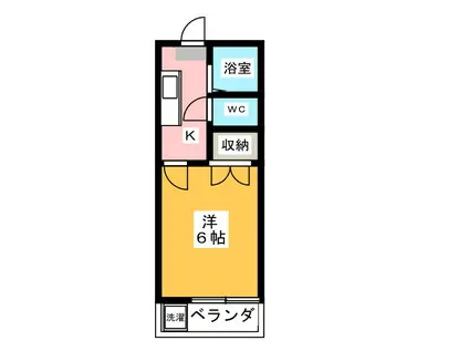 パレドールA(1K/2階)の間取り写真