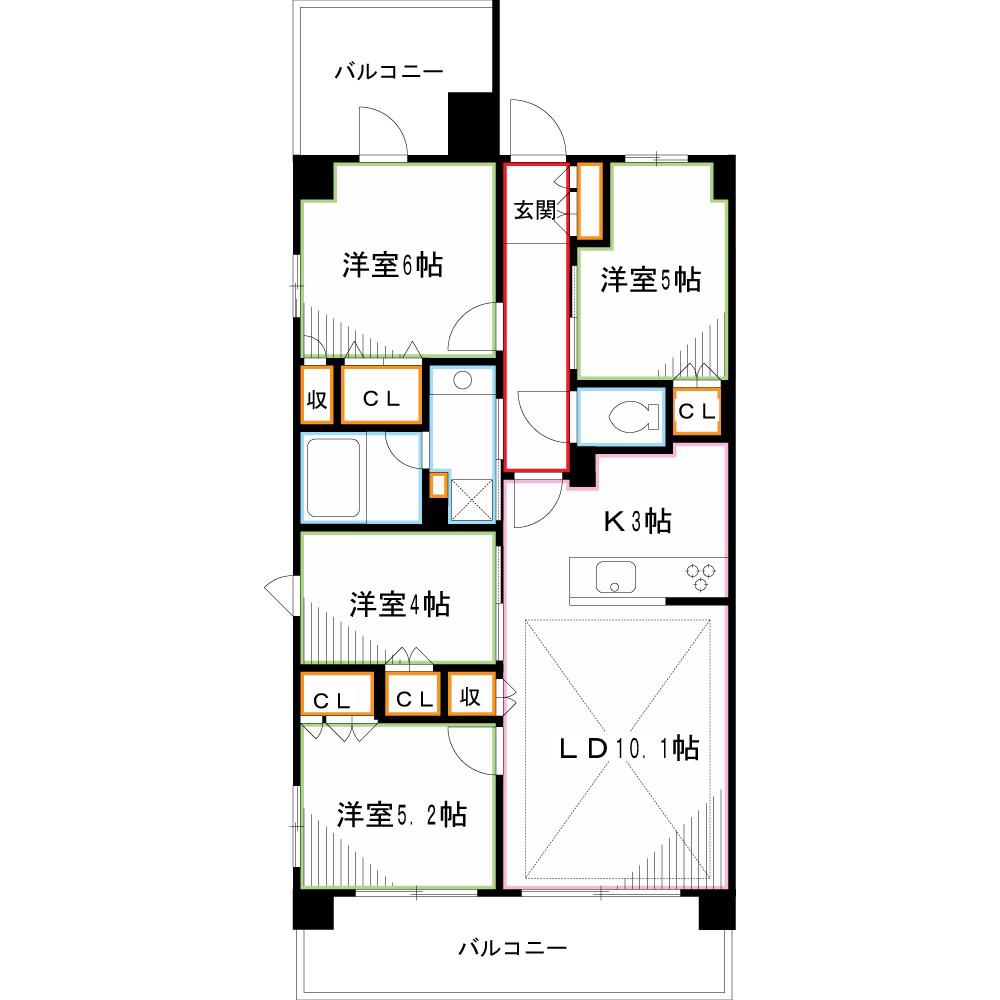 Nステージ東小金井(4LDK/3階)の間取り写真