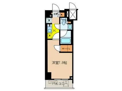 ザクラス南麻布(1K/5階)の間取り写真