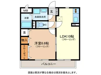 細野ビル ブレイン駒場公園(1LDK/5階)の間取り写真