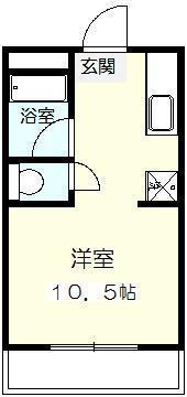 レジデンス11番館(ワンルーム/1階)の間取り写真