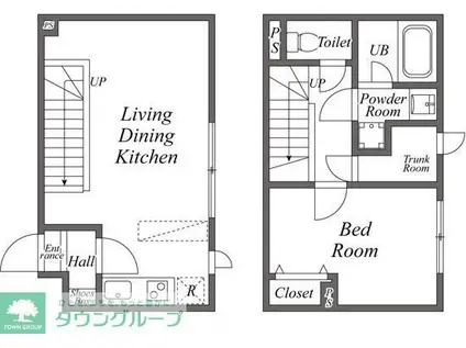 ユーレジデンス下北沢(1LDK/B1階)の間取り写真