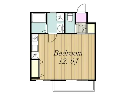 リヴェール(ワンルーム/1階)の間取り写真