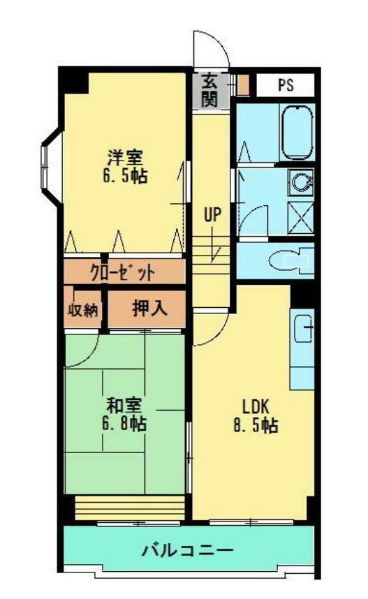 プロシード金沢文庫(2LDK/3階)の間取り写真