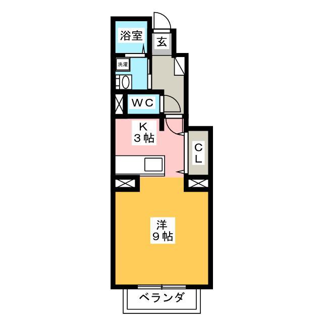 ア・ラ・モード メゾンA(1K/1階)の間取り写真