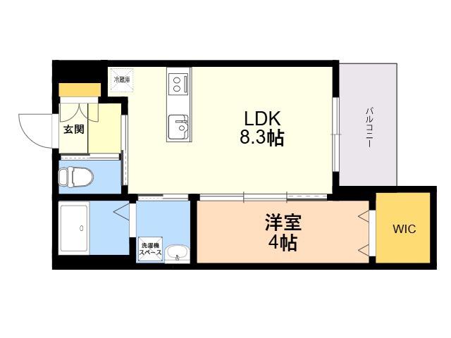 南区井尻2丁目(1LDK/2階)の間取り写真