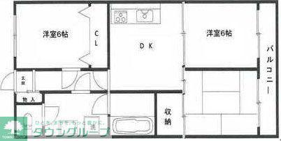 神木本町コスモマンション(3DK/5階)の間取り写真