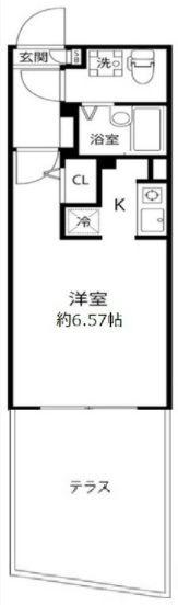 BRANCHE中野本町(ワンルーム/1階)の間取り写真