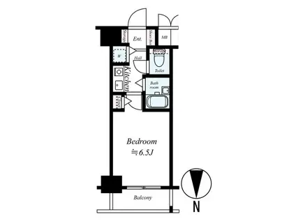 アスヴェル天満橋(1K/2階)の間取り写真