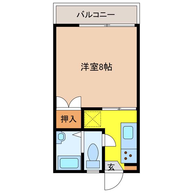 アベージュ 50(1K/2階)の間取り写真