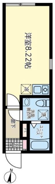 B.E.GRAND清澄白河(ワンルーム/2階)の間取り写真