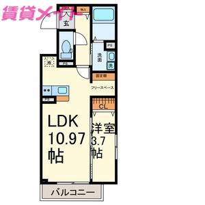 RAFFINE TOKIWA(1LDK/4階)の間取り写真