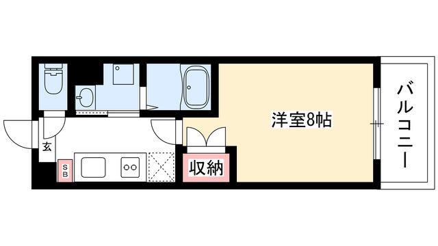 タウンライフ藤ヶ丘西(1K/5階)の間取り写真