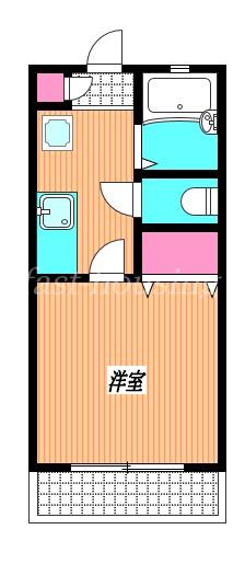 ネイビーハウス(1K/1階)の間取り写真