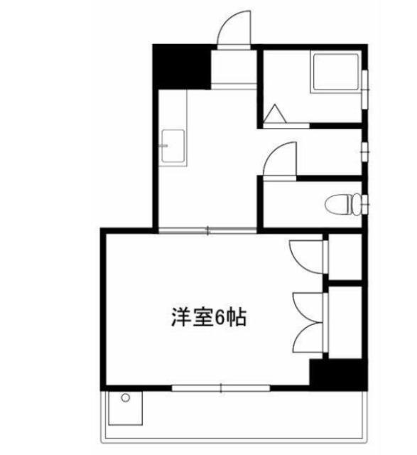三澤ビル(1K/4階)の間取り写真