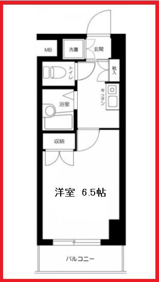 アーバイル文京白山(1K/4階)の間取り写真