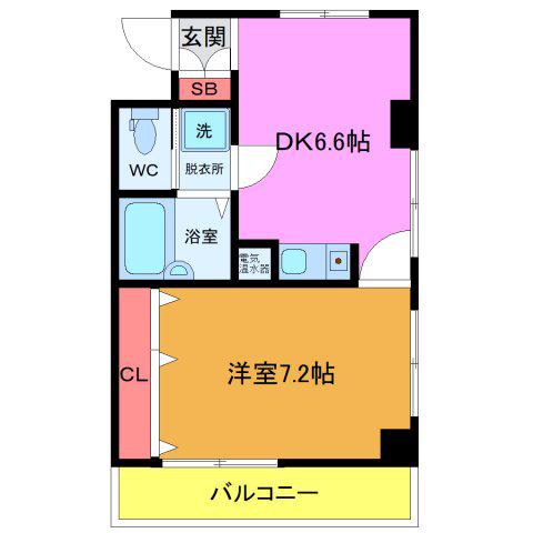 ストークシャトルINAGAKI(1DK/2階)の間取り写真