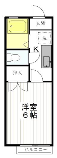 パークハイツ清水沼(1K/1階)の間取り写真