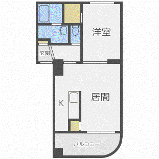 グランメール 栄通8A(1LDK/1階)の間取り写真