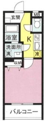 サクラコーポレートハウス(1K/3階)の間取り写真