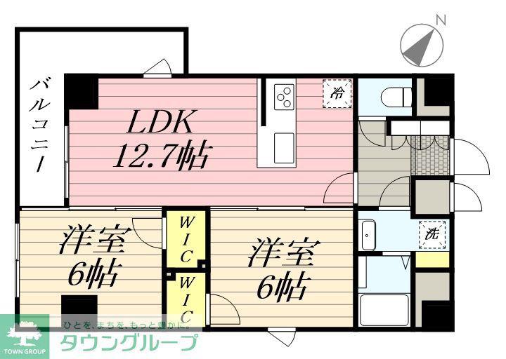 GRANPASEO田端A(2LDK/10階)の間取り写真