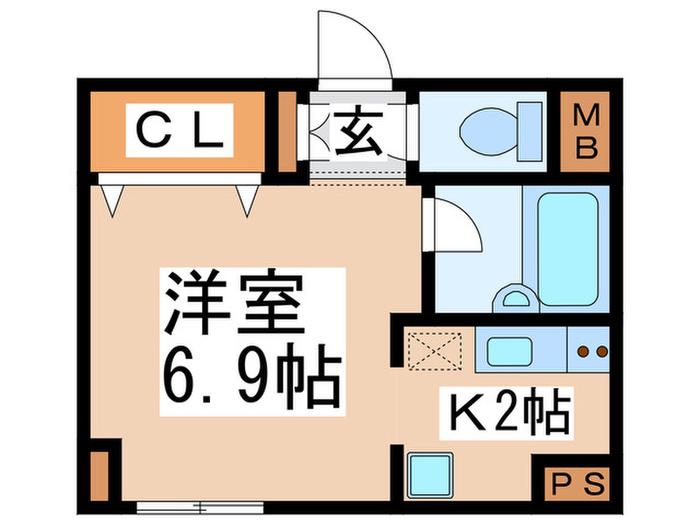セカンドウィスタリアヒルズ(1K/5階)の間取り写真