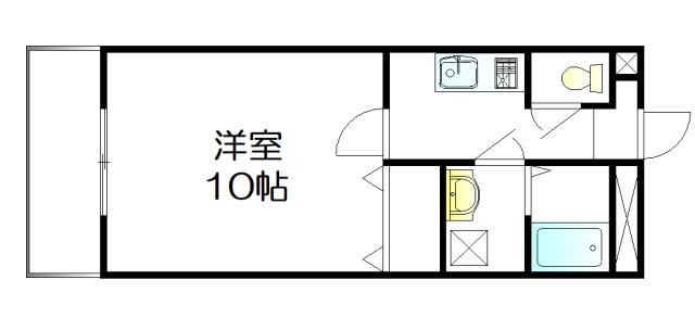 平和ビル(1K/2階)の間取り写真