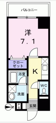 ウィル アヴェニュー(1K/7階)の間取り写真