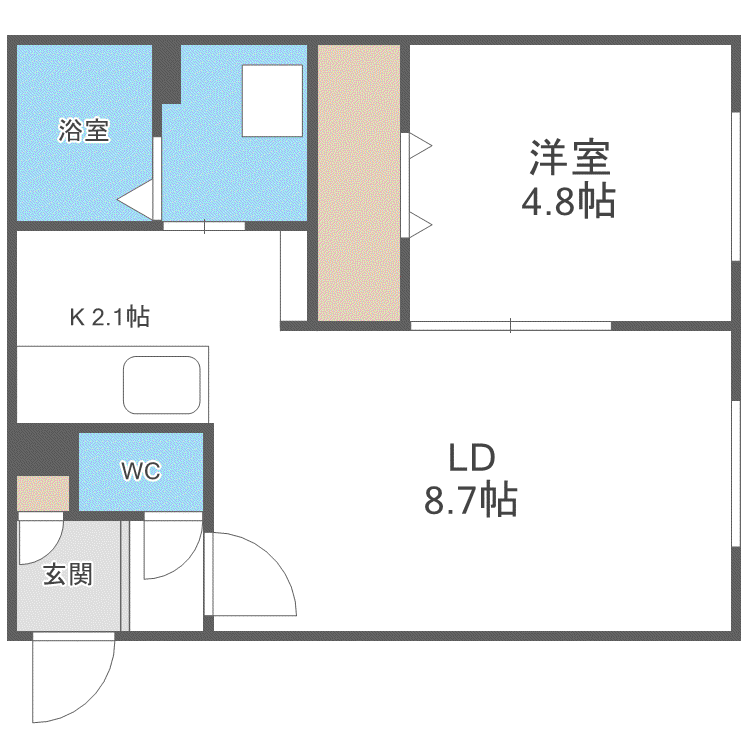 PROGRACE S19(1LDK/3階)の間取り写真
