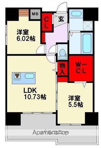 プレジデンス ざ・荒江(2LDK/3階)の間取り写真