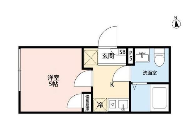 CIEL KAMIKITAZAWA(1K/B1階)の間取り写真