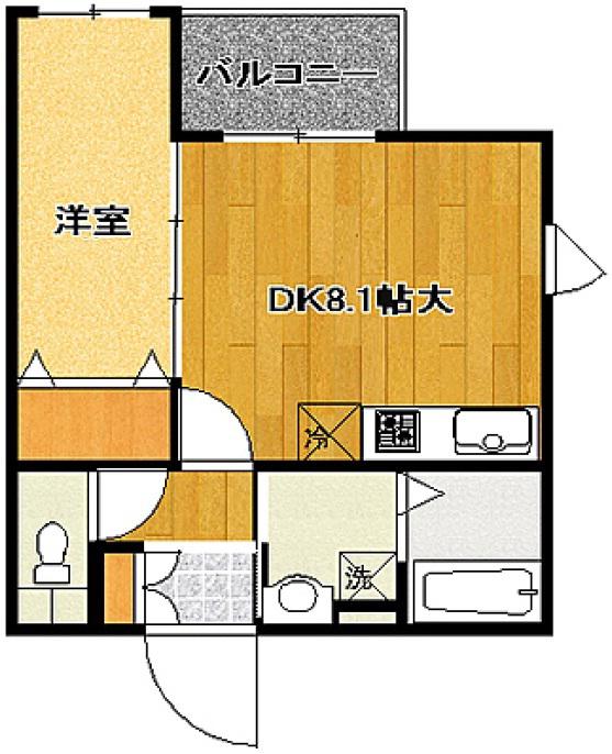FIORE SHIBUYA(1LDK/2階)の間取り写真