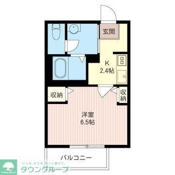 ファミールメゾン(1K/2階)の間取り写真
