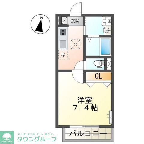 コイトハイツ(1K/1階)の間取り写真