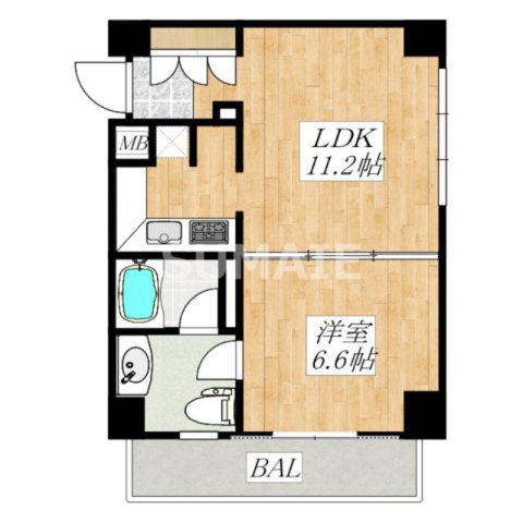 ソシオミュゼ・イズ飛鳥山(1LDK/4階)の間取り写真