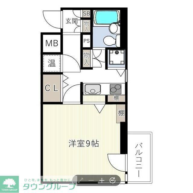 INOVE朝霞青葉台(1K/4階)の間取り写真