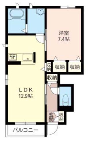 シャーメゾン杉並(1LDK/1階)の間取り写真