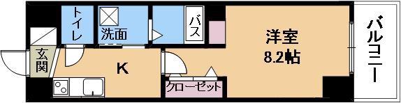 KDXレジデンス南草津(1K/7階)の間取り写真