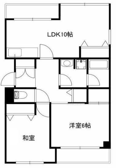 ボーリヴァージュ深谷(2LDK/2階)の間取り写真