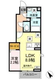 サンライト(1LDK/1階)の間取り写真