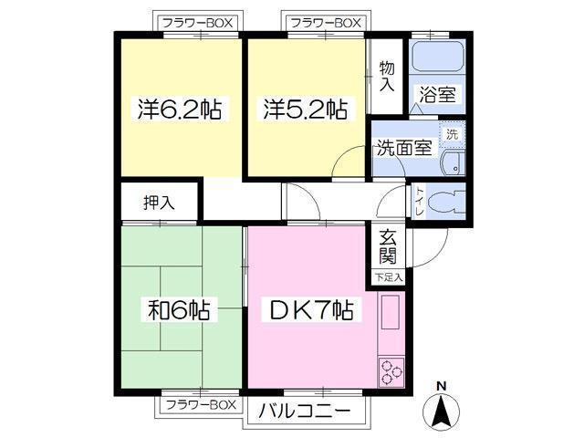 レピュートTK(3DK/1階)の間取り写真